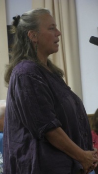 Tamara Cooper, Dirctor of Family of Woodstock, speaking at Shandaken Town Board meeting September 12, 2011: Photo by Rusty Mae Moore